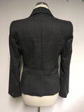 JAEGER GREY WOOL PINSTRIPE JACKET SIZE 10