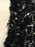 MONSOON BLACK & WHITE WEAVE KNIT JACKET SIZE 10