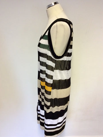 BRAND NEW MARCCAIN STRIPED LONG FINE KNIT TOP & HOODED CARDIGAN SIZE N6 UK XL