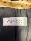 GELCO GOLD & BLACK PATTERNED SATIN SPECIAL OCCASION JACKET SIZE 14