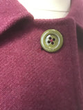 BODEN CRANBERRY PINK WOOL BLEND COAT SIZE 10