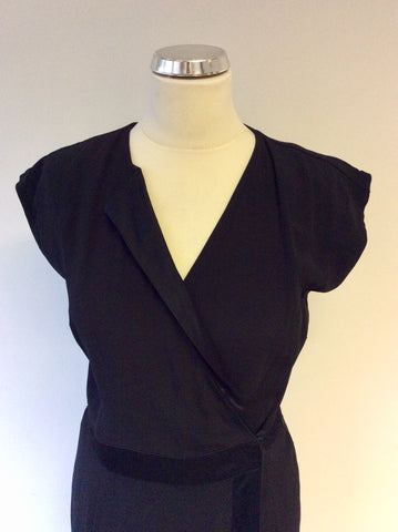 JIGSAW BLACK WRAP AROUND DRESS SIZE S