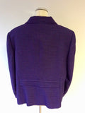 WINDSMOOR PURPLE PLEATED TRIM JACKET SIZE 22