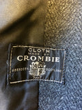 G.A. DUNN & CO DARK GREY CROMBIE CLOTH WOOL COAT SIZE 36R