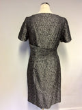 COUNTRY CASUALS PEWTER GREY JEWEL TRIM PENCIL DRESS SIZE 10