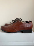 BRAND NEW CLARKS ABINGO TAN BROWN LEATHER LACE UP SHOES SIZE 5.5/38.5