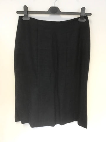 HOBBS NAVY BLUE LINEN A LINE SKIRT SIZE 10