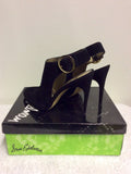 SAM EDELMAN BLACK SUEDE OPEN BACK HEELS SIZE 8/41.5