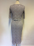 PER UNA SILVER GREY LACE SPARKLE SPECIAL OCCASION DRESS SIZE 8
