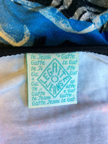 LEGATTE JEANS MULTI COLOURED PRINT TOP SIZE 12