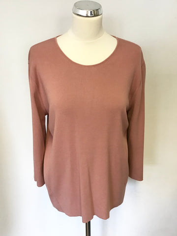 JIGSAW SALMON PINK REAR PLEAT JUMPER SIZE L