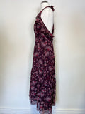 BRAND NEW WHISTLES MAROON PITTI PRINT DOUBLE STRAP FIT & FLARE DRESS SIZE 10