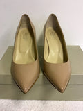 HOBBS CAMEL PATENT LEATHER HEELS SIZE 5.5/ 38.5