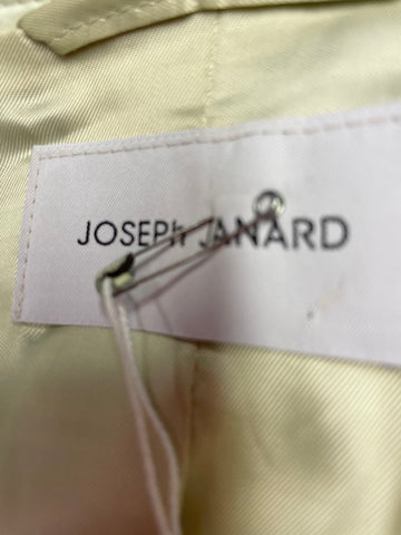 JOSEPH JANARD PALE GREEN COTTON & SILK PENCIL SKIRT & JACKET SUIT SIZE 10