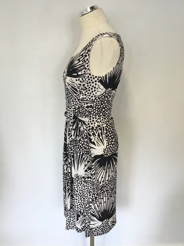 PRÉCIS BLACK & WHITE PRINT SLEEVELESS DRESS SIZE 12
