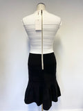 BRAND NEW TED BAKER BLACK & WHITE FLARED DETAIL SKIRT DRESS SIZE 1 UK 8/10