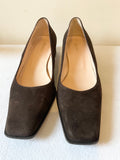 HOBBS BROWN SUEDE LOW HEEL COURT SHOES SIZE 6/39