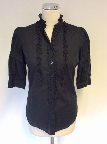 LEVI STRAUSS & CO BLACK COTTON SHORT SLEEVE SHIRT SIZE S