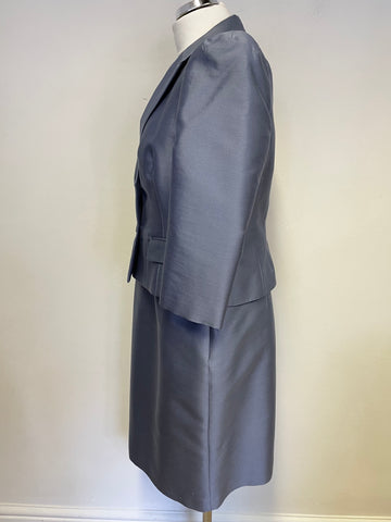 BRAND NEW HOBBS INVITATION BELLA DELPHINIUM BLUE LACE TRIM DRESS & JACKET SUIT SIZE 14