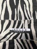 JAEGER BLACK & IVORY ZEBRA PRINT PENCIL SKIRT SIZE 8