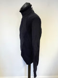 BRAND NEW EMPORIO ARMANI NAVY BLUE POLO NECK JUMPER SIZE XXL