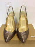 CHRISTIAN LOUBOUTIN MULTI COLOURED GLITTER SLINGBACK HEELS SIZE 7/40