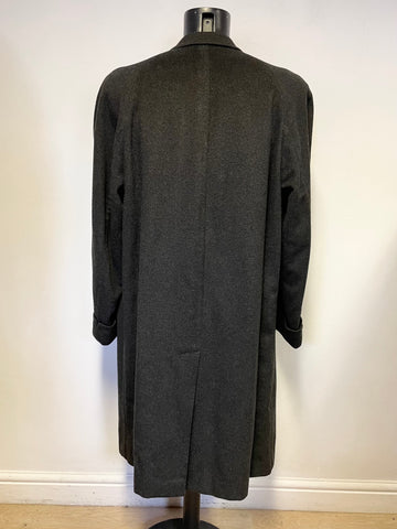SUMRIE CHARCOAL GREY CROMBIE CASHMERE CLOTH OVERCOAT SIZE 42R
