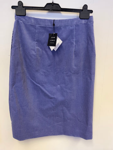 BRAND NEW JOHN LEWIS CORNFLOWER BLUE CORDUROY WRAP ACROSS SKIRT SIZE 10
