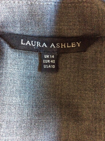 LAURA ASHLEY GREY WOOL BLEND TROUSER SUIT SIZE 12/14