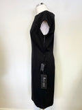 BRAND NEW MASCARA BLACK BEAD TRIMMED CAP SLEEVED PENCIL DRESS SIZE 16