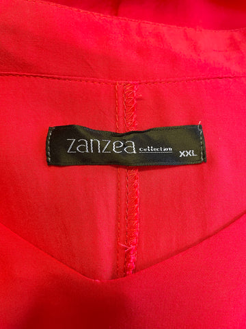 ZANZEA RED DOUBLE LAYERED 3/4 SLEEVE LOOSE FIT MIDI DRESS SIZE XXL