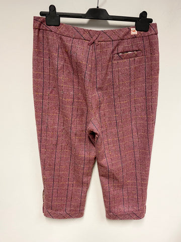 NESS STRAWBERRY PINK 100% WOOL TWEED BREECHES SIZE 16