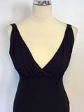 TED BAKER BLACK SILK SPECIAL OCCASION DRESS SIZE 1 UK 8/10