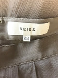 BRAND NEW REISS MANHATTAN GREY METALLIC MAXI SKIRT SIZE 10