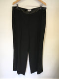 BRAND NEW PURE COLLECTION BLACK WIDE LEG SATIN TRIM TUX TROUSERS SIZE 18