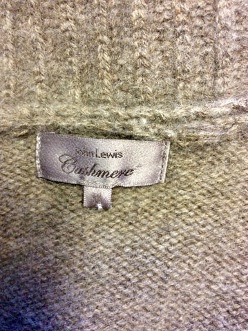 JOHN LEWIS BROWN CASHMERE CARDIGAN SIZE 12