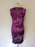 CHRISTIAN AUDIGIER PURPLE PRINT STRETCH DRESS SIZE M