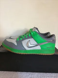 NIKE ID STUDIO GREY,SILVER & GREY LACE UP TRAINERS SIZE 9/44