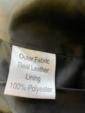 UNBRANDED BLACK LEATHER V NECKLINE JACKET SIZE 20