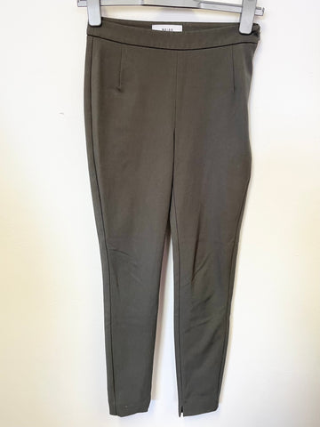 REISS TYNE KHAKI SKINNY LEG TROUSERS SIZE 4