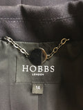 HOBBS NAVY BLUE WOOL JACKET SIZE 14
