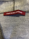 COMPTOIR DES COTONNIERS GREY WOOL ZIP FRONT CARDIGAN SIZE S