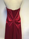 DEBUT RED LOND HALTERNECK / STRAPLESS EVENING DRESS / BALL GOWN SIZE 14