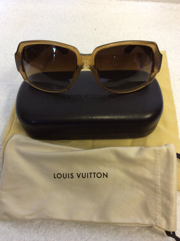 LOUIS VUITTON HONEY BROWN OBSESSION CARRE SUNGLASSES