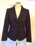 PEPPERBERRY BLACK WOOL BLEND JACKET,SKIRT & DRESS SUIT SIZE 10