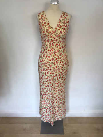LAURA ASHLEY FLORAL PRINT SILK DRESS SIZE 12