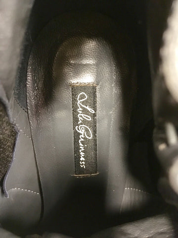 LULU GUINNESS GREY SUEDE DRAWSTRING TIE ANKLE BOOTS SIZE 6/39