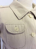 MULBERRY CREAM COTTON JACKET & SKIRT SUIT SIZE 10