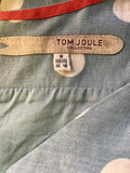TOM JOULES DUCK EGG & WHITE SPOT DRESS SIZE 18