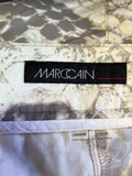MARCCAIN BROWN & CREAM SNAKESKIN PRINT STRAIGHT COTTON PENCIL SKIRT SIZE 10